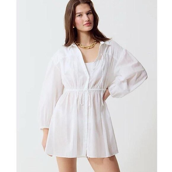 J Crew Tie Front Beach Dress in Cotton Voile NWT - Picture 2 of 7